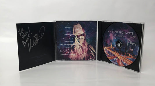 Autographed Liner Notes and Initialed Ambient Highways disc