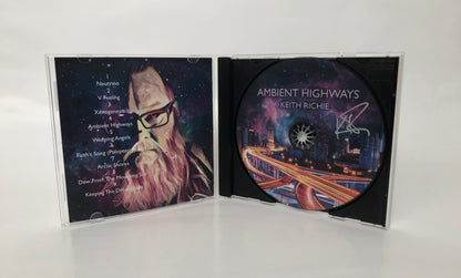 Autographed Ambient Highways CD showing initialed disc